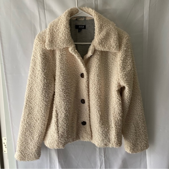 a.n.a coat Berber like in off white SZ M. NWOT - Picture 9 of 13